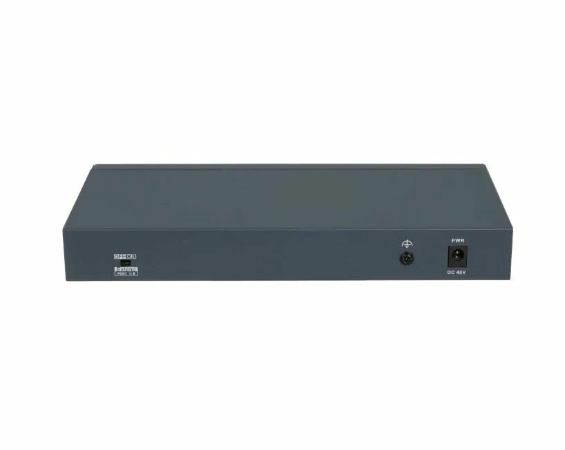 Коммутатор сетевой неуправляемый DS-S1008P - 8 RJ45 100M PoE, 2 порта с высоким приоритетом; 2 Uplink порта Gigabit