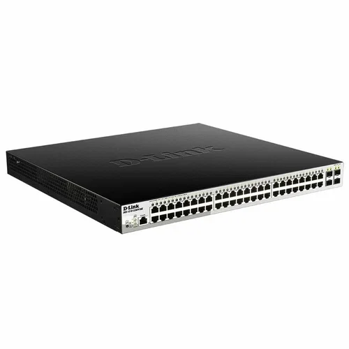 Коммутатор управляемый 2 уровня D-Link DGS-1210-52MPP/ME/B3A PROJ с 48 портами 10/100/1000Base-T и 4 портами 1000Base-X SFP (48 портов с поддержкой Po