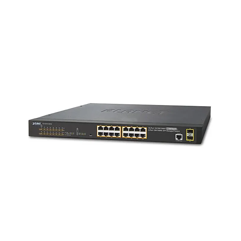 Коммутатор управляемый GS-4210-16P2S IPv6/IPv4, 16-Port Managed 802.3at POE+ Gigabit Ethernet Switch + 2-Port 100/1000X SFP (220W)
