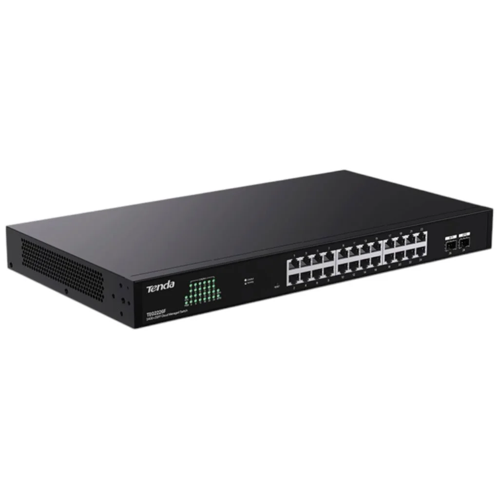 Коммутатор управляемый IP-COM G2226F, 24x1 Гбит/с, SFP 2x1 Гбит/с, черный
