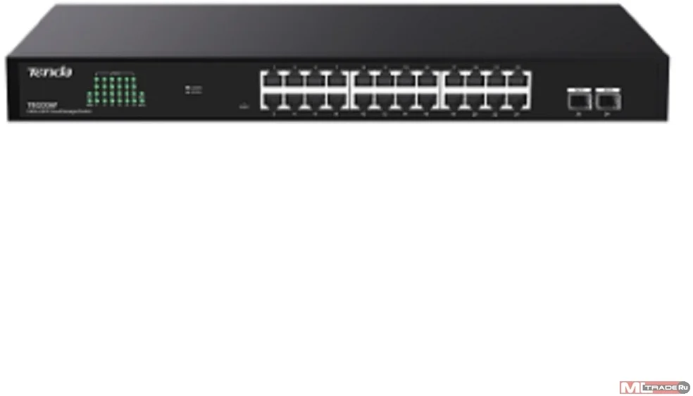Коммутатор управляемый IP-COM G2226F, 24x1 Гбит/с, SFP 2x1 Гбит/с, черный