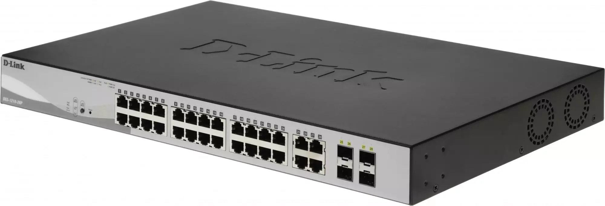 Коммутатор управляемый L2 D-Link DGS-1210-28/FL2A с 24 портами 10/100/1000Base-T и 4 комбо-портами 100/1000Base-T/SFP