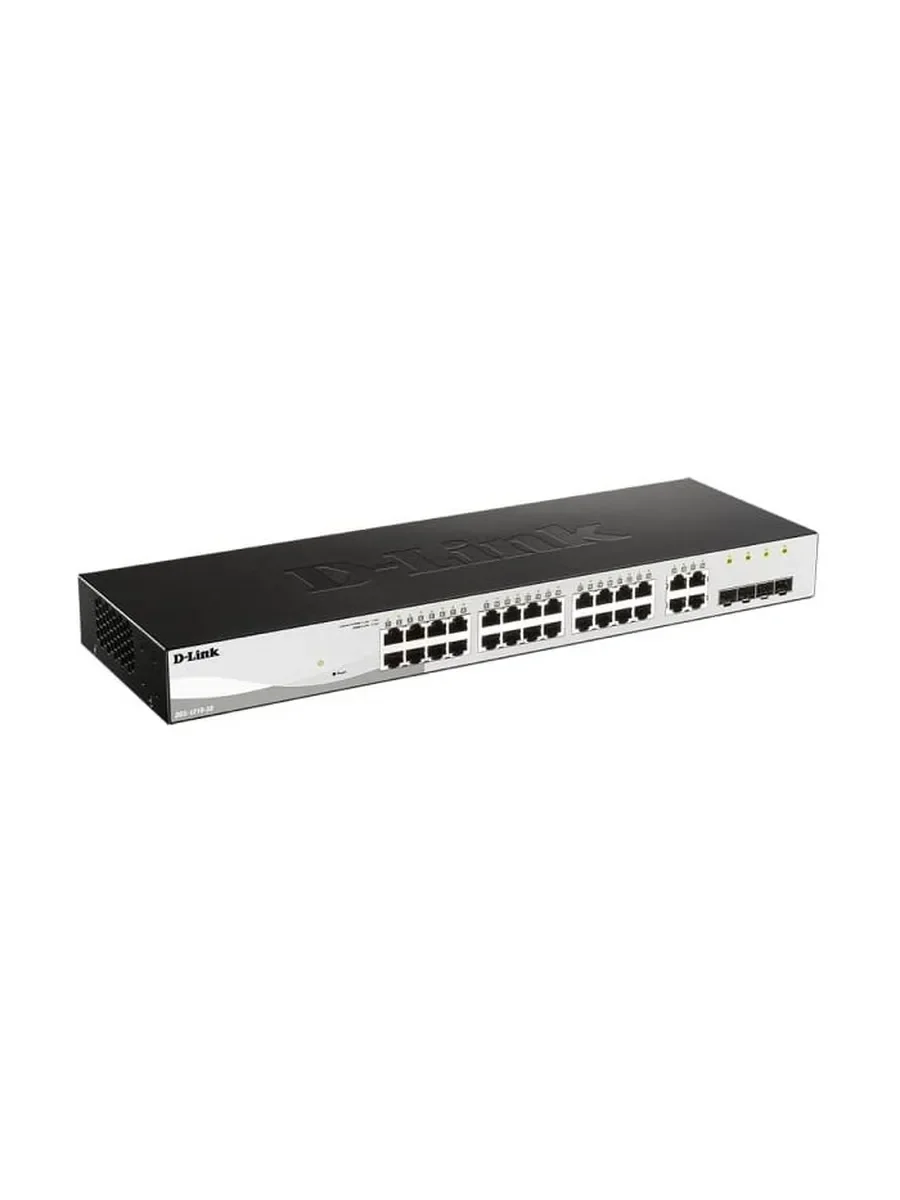 Коммутатор управляемый L2 D-Link DGS-1210-28/FL2A с 24 портами 10/100/1000Base-T и 4 комбо-портами 100/1000Base-T/SFP