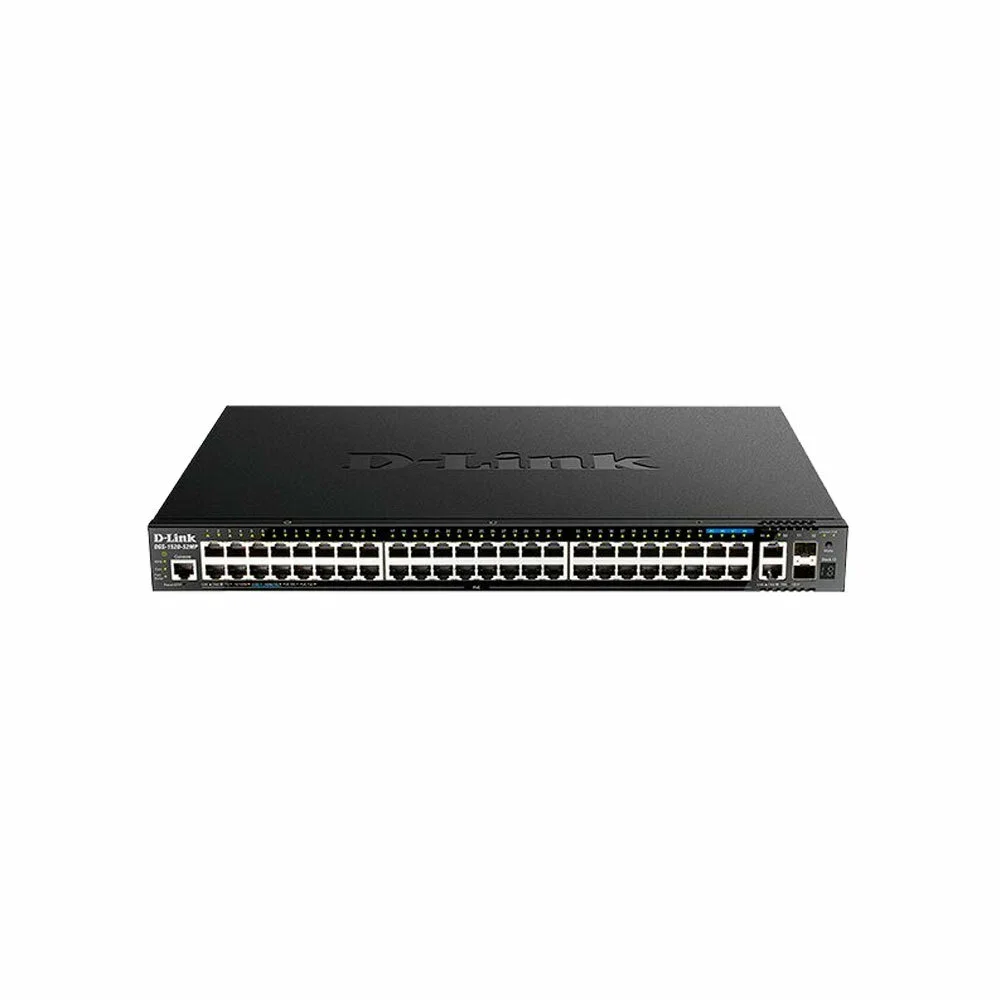 Коммутатор управляемый L3 стекируемый D-Link DGS-1520-52/A1A с 48 портами 10/100/1000Base-T, 2 портами 10Gbase-T и 2 портами 10Gbase-X SFP+ (454783)