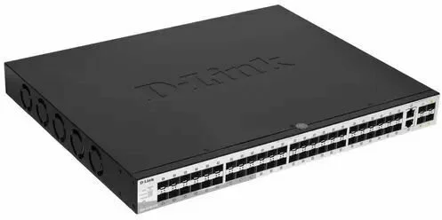 Коммутатор управляемый L3 стекируемый D-Link DGS-3130-54PS/B (L3) 48x1Gbит/с 2x10Gbит/с 4SFP+ 48PoE+ 370W управляемый