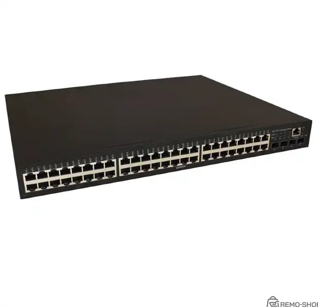 Коммутатор управляемый OSNOVO L2 PoE Gigabit Ethernet на 48 RJ45 PoE + 4*GE SFP, до 30W на порт, суммарно до 800W