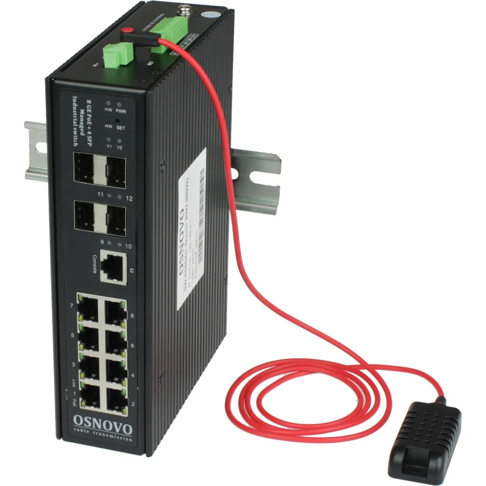 Коммутатор управляемый OSNOVO L2 PoE Gigabit Ethernet на 48 RJ45 PoE + 4*GE SFP, до 30W на порт, суммарно до 800W