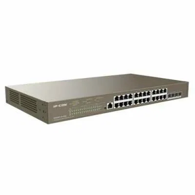 Коммутатор управляемый PoE IP-COM G5328XP-24-410W L3, 26 портов, 24x1 Гбит/с, SFP+ 4x10 Гбит/с