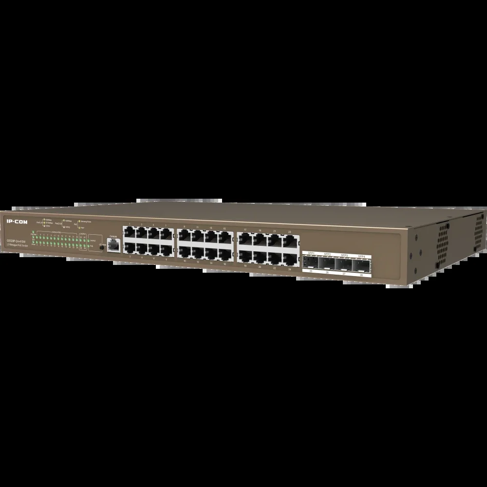 Коммутатор управляемый в стойку, 24*1Gbit RJ45, 4*SFP 10Gbit, console port IP-COM G5328X