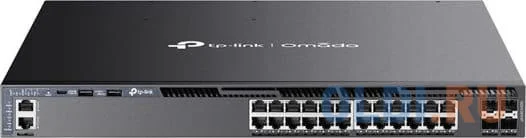 Коммутатор управляемый стекируемый 3 го уровня TP-Link SG6428X Omada с 24 гигабитными портами и 4 портами SFP+