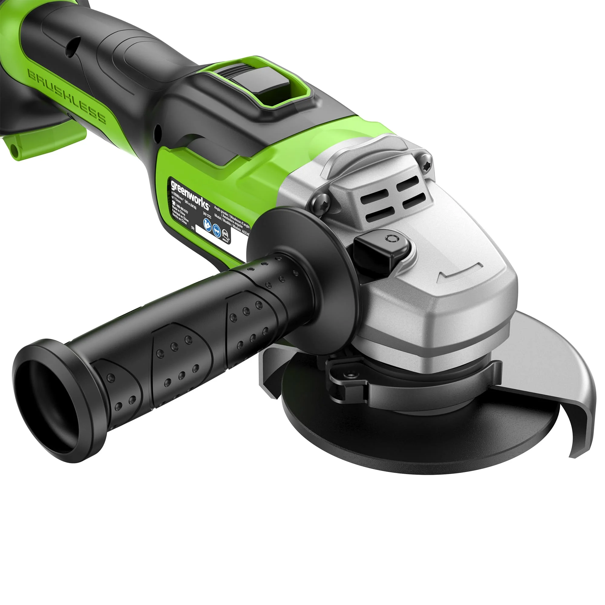 Углошлифовальная машина Greenworks GD24AG 10500об/мин рез.шпин.:M14 d=125мм (3200207)