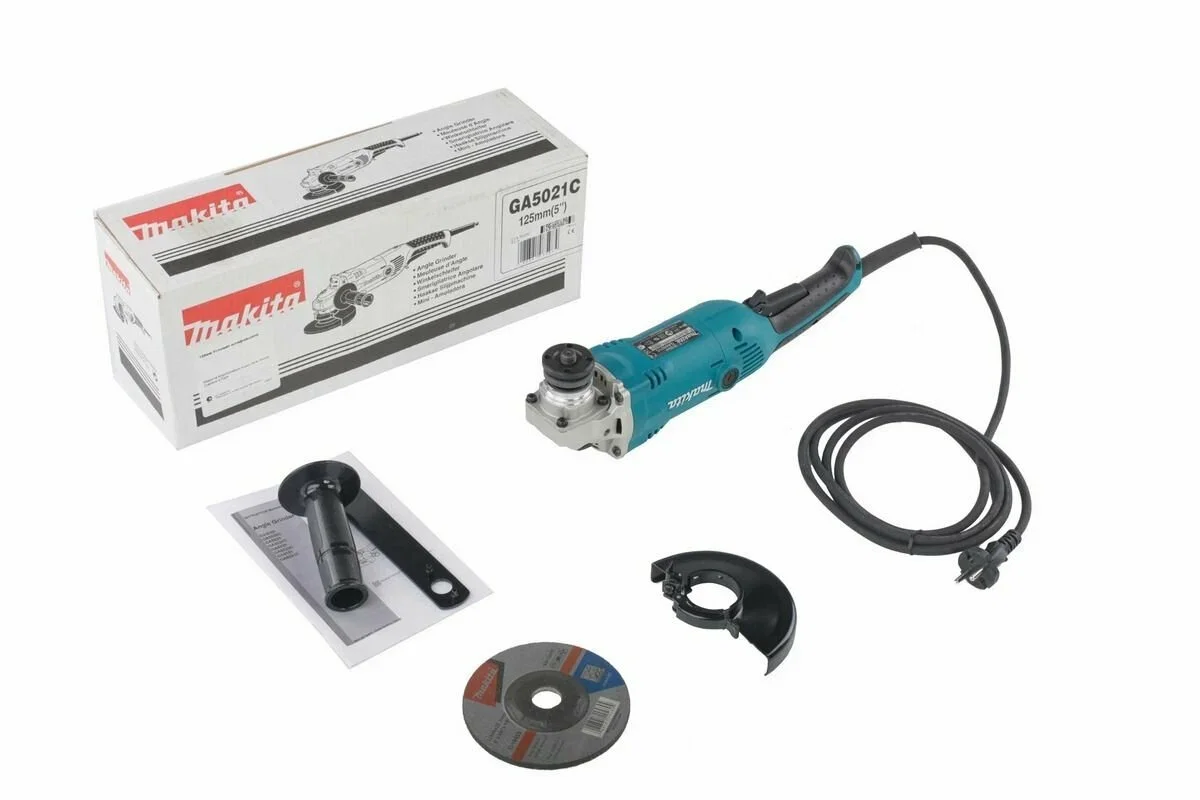Углошлифовальная машина Makita GA5021C 1450Вт 10000об/мин рез.шпин.:M14 d=125мм