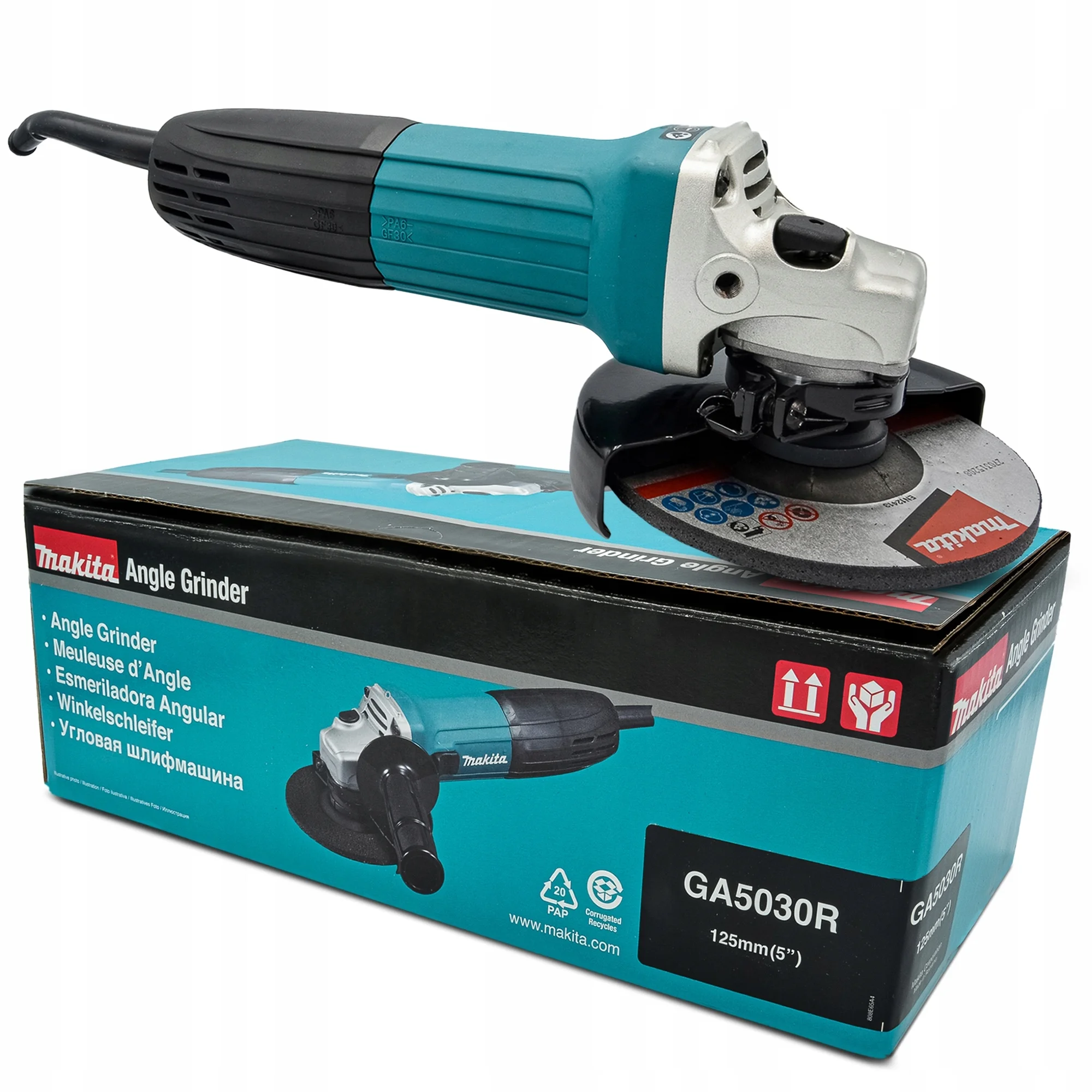Углошлифовальная машина Makita GA5030R 720Вт 11000об/мин рез.шпин.:M14 d=125мм