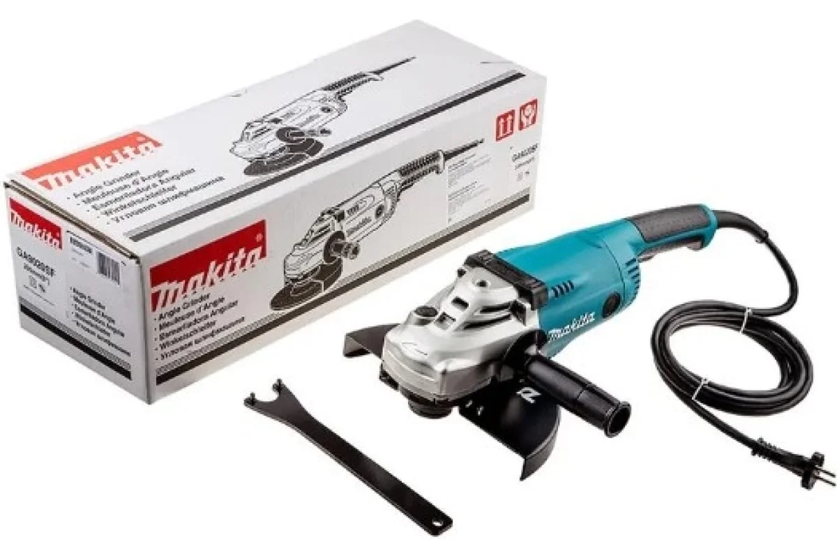 Углошлифовальная машина Makita GA9020SF 2200Вт 6600об/мин рез.шпин.:M14 d=230мм