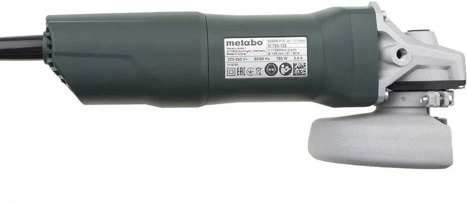 Углошлифовальная машина Metabo W 750-125 750Вт 11500об/мин рез.шпин.:M14 d=125мм (603605000)