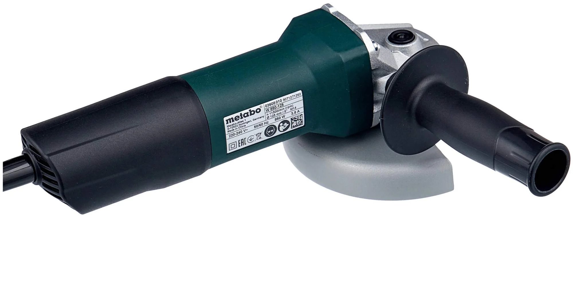 Углошлифовальная машина Metabo W 850-125 850Вт 11500об/мин рез.шпин.:M14 d=125мм (603608000)