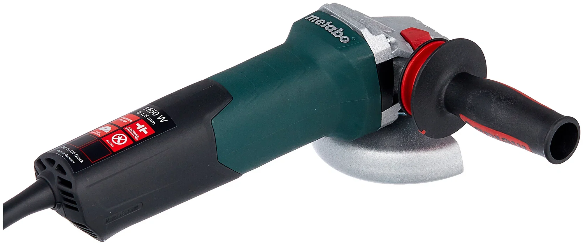 Углошлифовальная машина Metabo WE 15-125 Quick 1550Вт 11000об/мин рез.шпин.:M14 d=125мм (600448000)