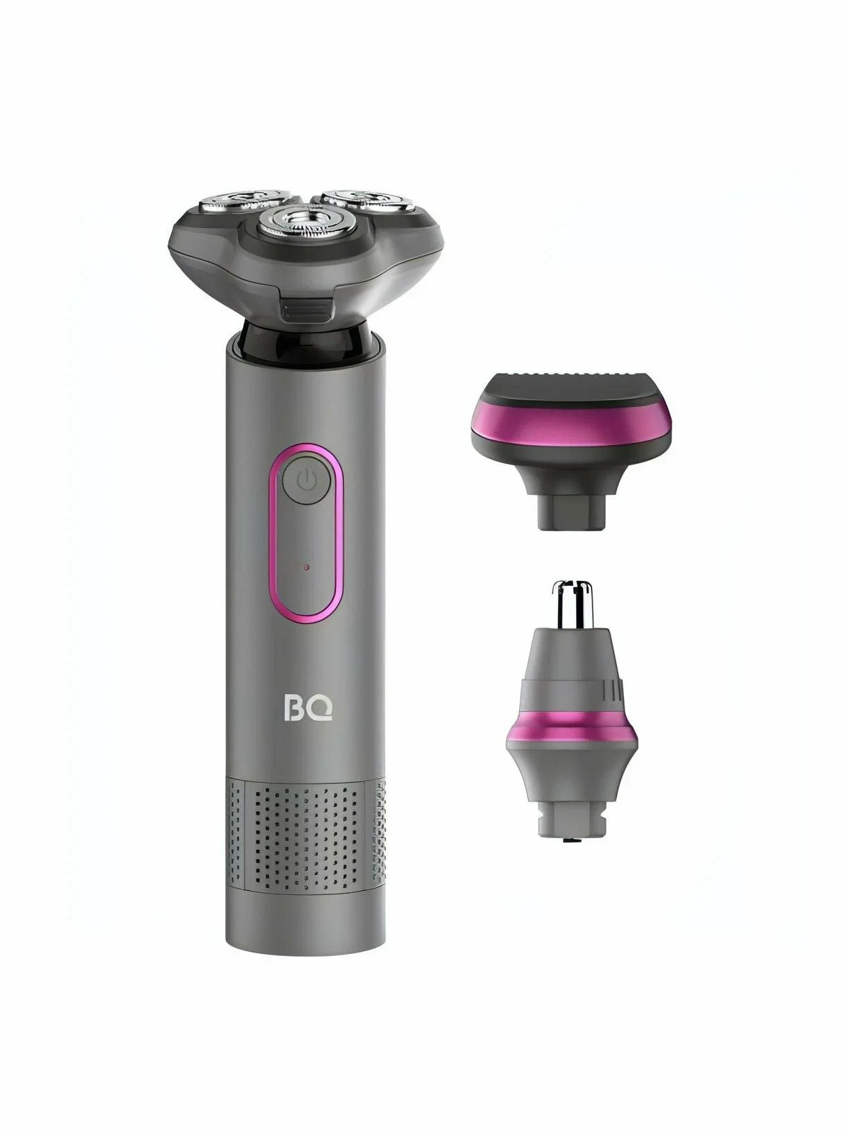 Электробритва BQ SV1008 Gray-Pink. Мощность 5 Вт/Время зарядки 90 минут/Время беспроводной работы 90 минут/Влагозащита IPX6/Электропитание 110-240 В,
