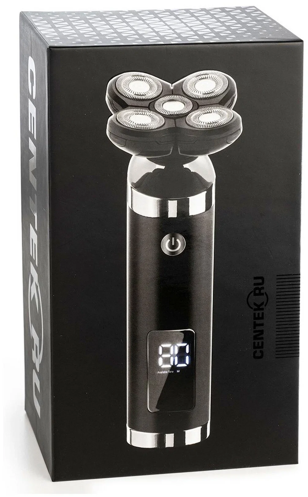Электробритва Centek CT-2151 (черный) ротор 4D, влажное бритье, 5 плав.голов, USB, зарядка 1 час, LiIon800мAч