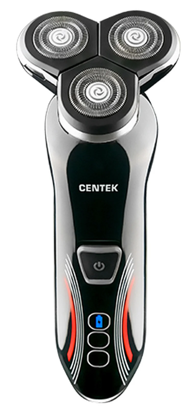 Электробритва Centek CT-2159 (черн/хром) 3 плавающие головки, аккумулятор+работа от сети, Li-Ion600мА·ч