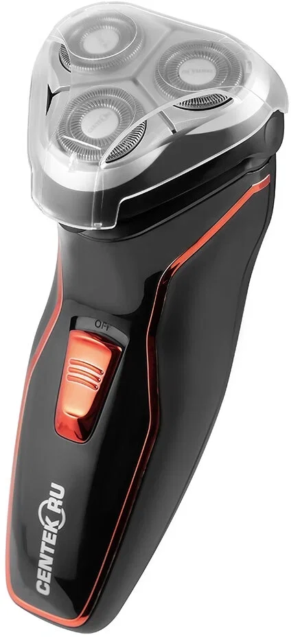 Электробритва Centek CT-2171 (черный) ротор 3D, влажное бритье, 3 плав.головки, 2-ные лезвия, до 50 мин раб