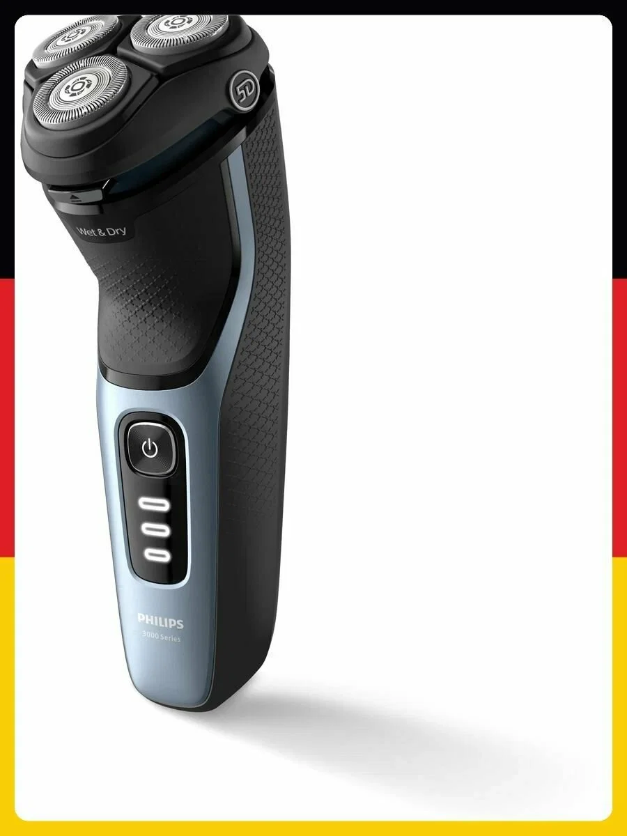 Электробритва Philips S3243/12 черный/голубой