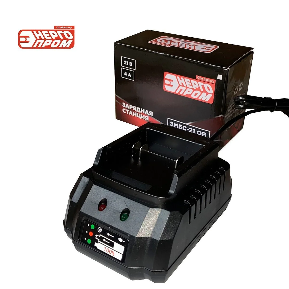 Зарядная станция "Энергопром One Battery" ЗМБС-21 OB, 21В, 4.0Aч /уп.50шт.