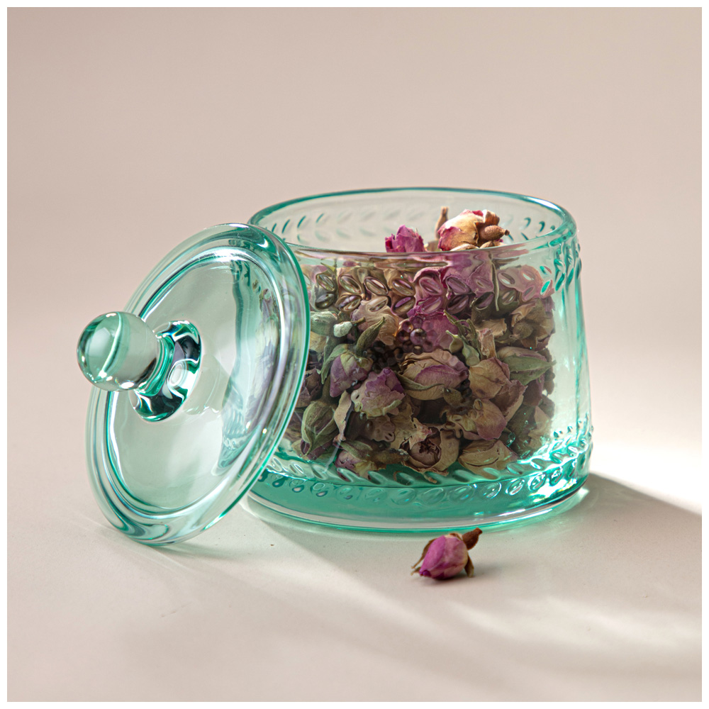 ЕМКОСТЬ ДЛЯ ХРАНЕНИЯ С КРЫШКОЙ "NATURE" GREEN 9,5Х9,5Х9,5 СМ