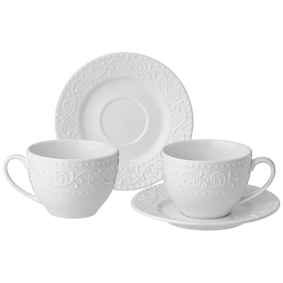ЧАЙНЫЙ НАБОР LEFARD "FLORAL"  НА 2 ПЕР. 4 ПР. 290 МЛ (КОР=12НАБ.)