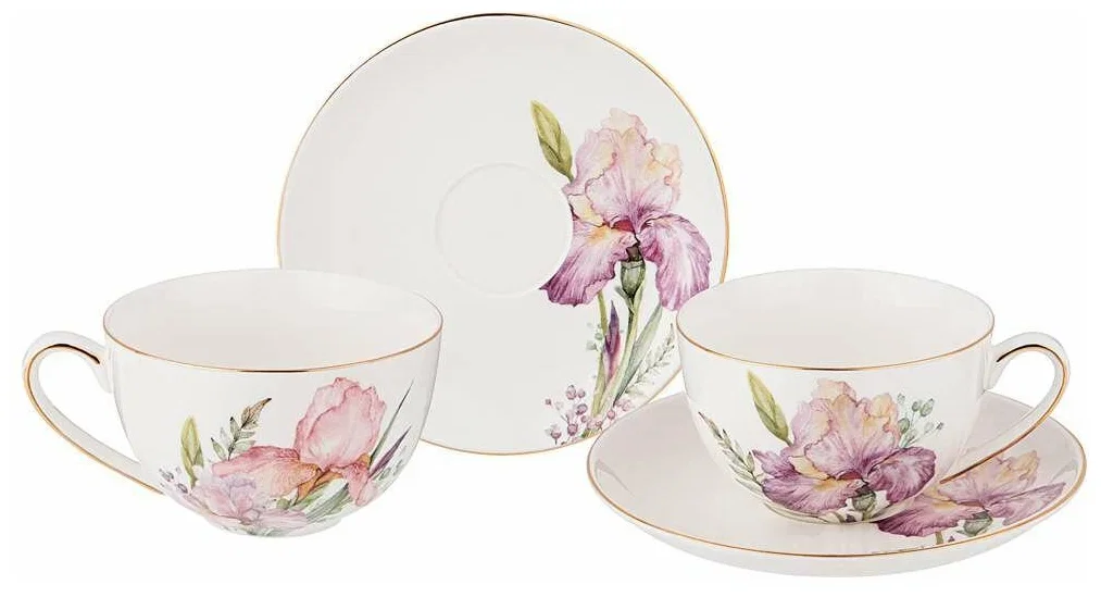 ЧАЙНЫЙ НАБОР LEFARD "IRISES" НА 2 ПЕР. 4 ПР. 280 МЛ (КОР=24НАБ.)