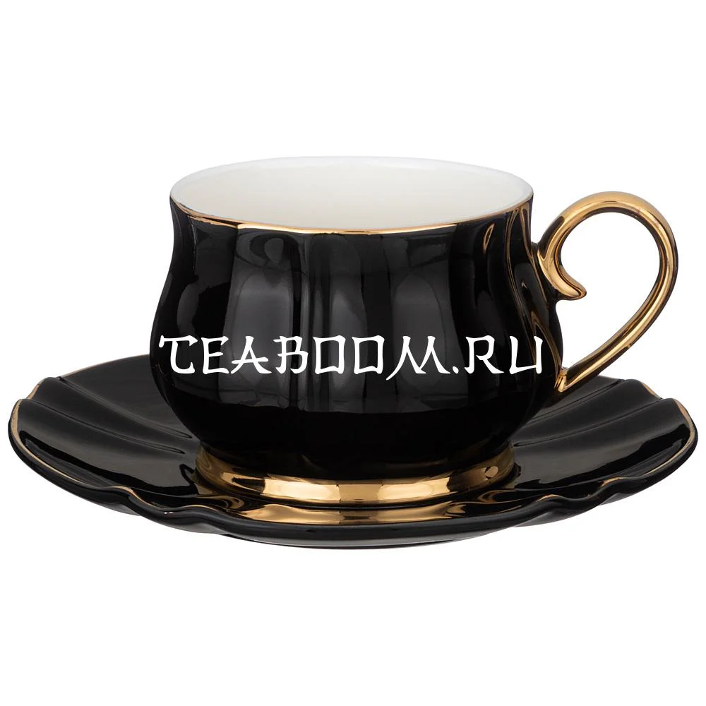 ЧАЙНЫЙ НАБОР LEFARD "PEARL" НА 2 ПЕР. 4 ПР. 200 МЛ ЧЕРНЫЙ, БЕЛЫЙ (КОР=12НАБ.)