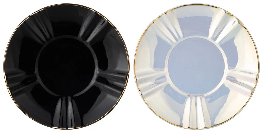 ЧАЙНЫЙ НАБОР LEFARD "PEARL" НА 2 ПЕР. 4 ПР. 200 МЛ ЧЕРНЫЙ, БЕЛЫЙ (КОР=12НАБ.)