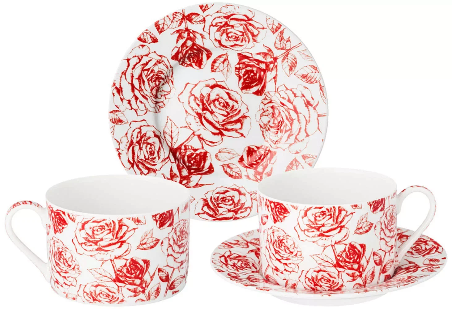 ЧАЙНЫЙ НАБОР LEFARD "ROSES" НА 2 ПЕР. 4 ПР. 200 МЛ (КОР=18НАБ.)