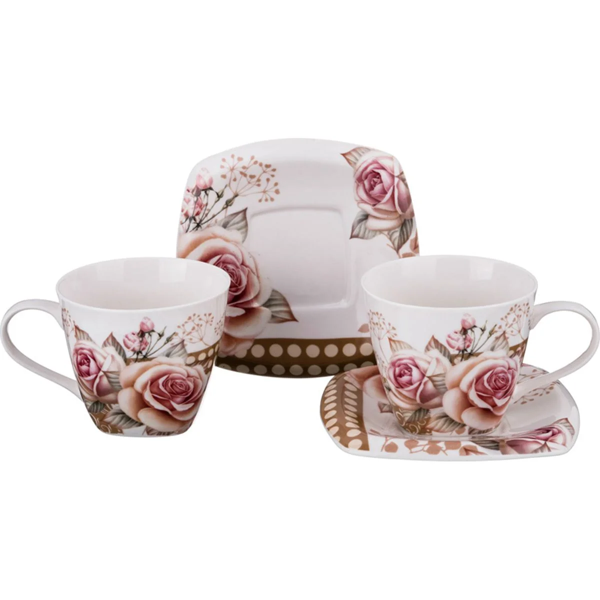 ЧАЙНЫЙ НАБОР LEFARD "ROSES" НА 2 ПЕР. 4 ПР. 200 МЛ (КОР=18НАБ.)