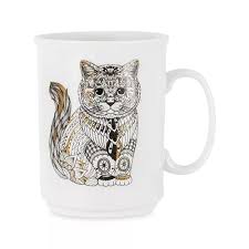 Кружка, 415 мл, фарфор N, белая, Кот, Wild