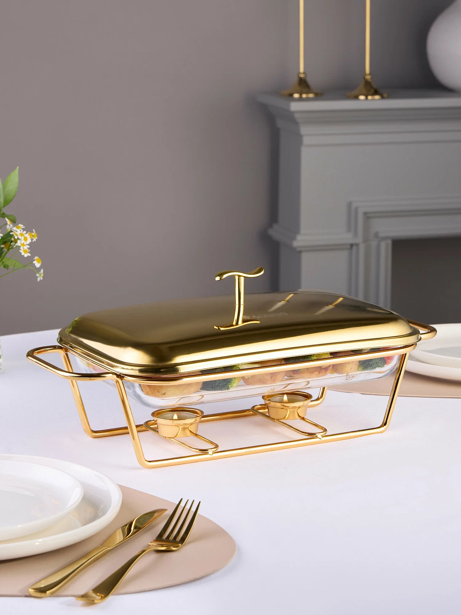 МАРМИТ AGNESS ПРЯМОУГ GOLD 2,2L