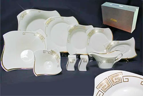 108-122 Чайно-столовый сервиз 100пр.  GIVENCHI GOLD  в под.уп.(х1/2)Фарфор