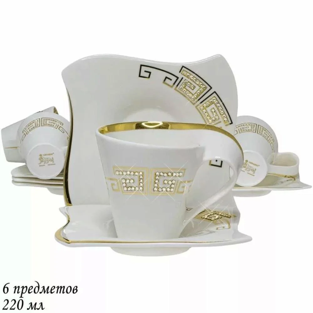 108-122 Чайно-столовый сервиз 100пр.  GIVENCHI GOLD  в под.уп.(х1/2)Фарфор