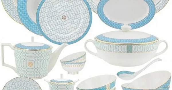 145-302 Чайно-столовый сервиз 100пр. ТИФФАНИ в под.уп.(х0,5)Костяной фарфор