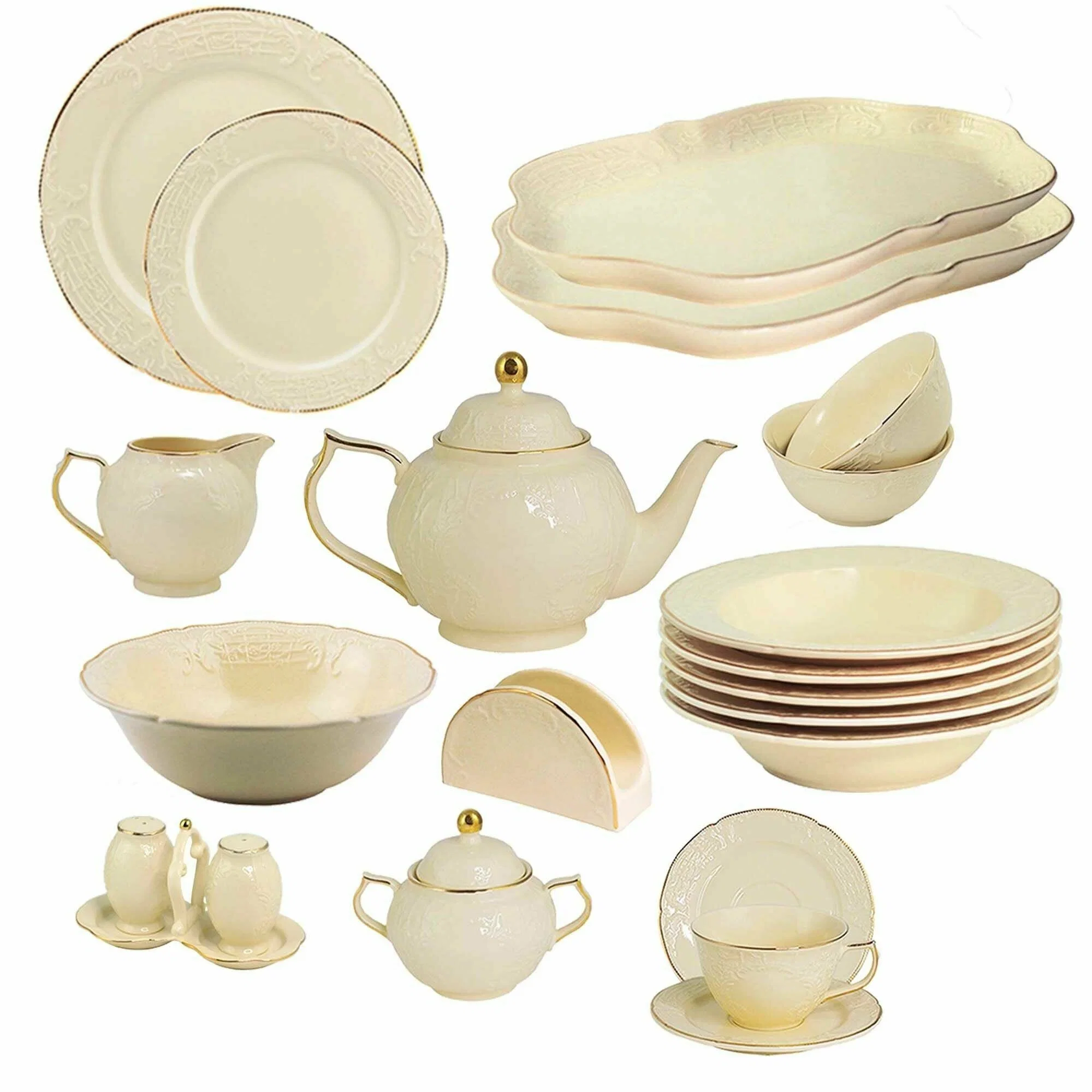 205-155 Обеденный сервиз 88пр. MARZIPAN в под.уп.(х0,5)Фарфор