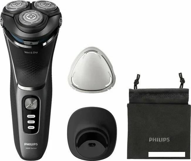 Электробритва роторная Philips S3343/13 реж.эл.:3 питан.:аккум. черный