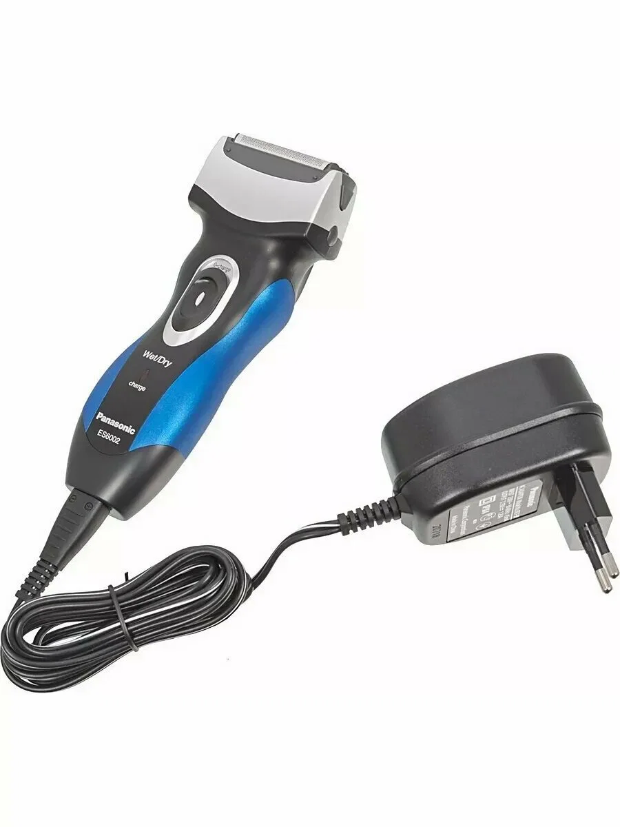 Электробритва сетчатая Panasonic ES6002 реж.эл.:3 питан.:аккум. черный/синий