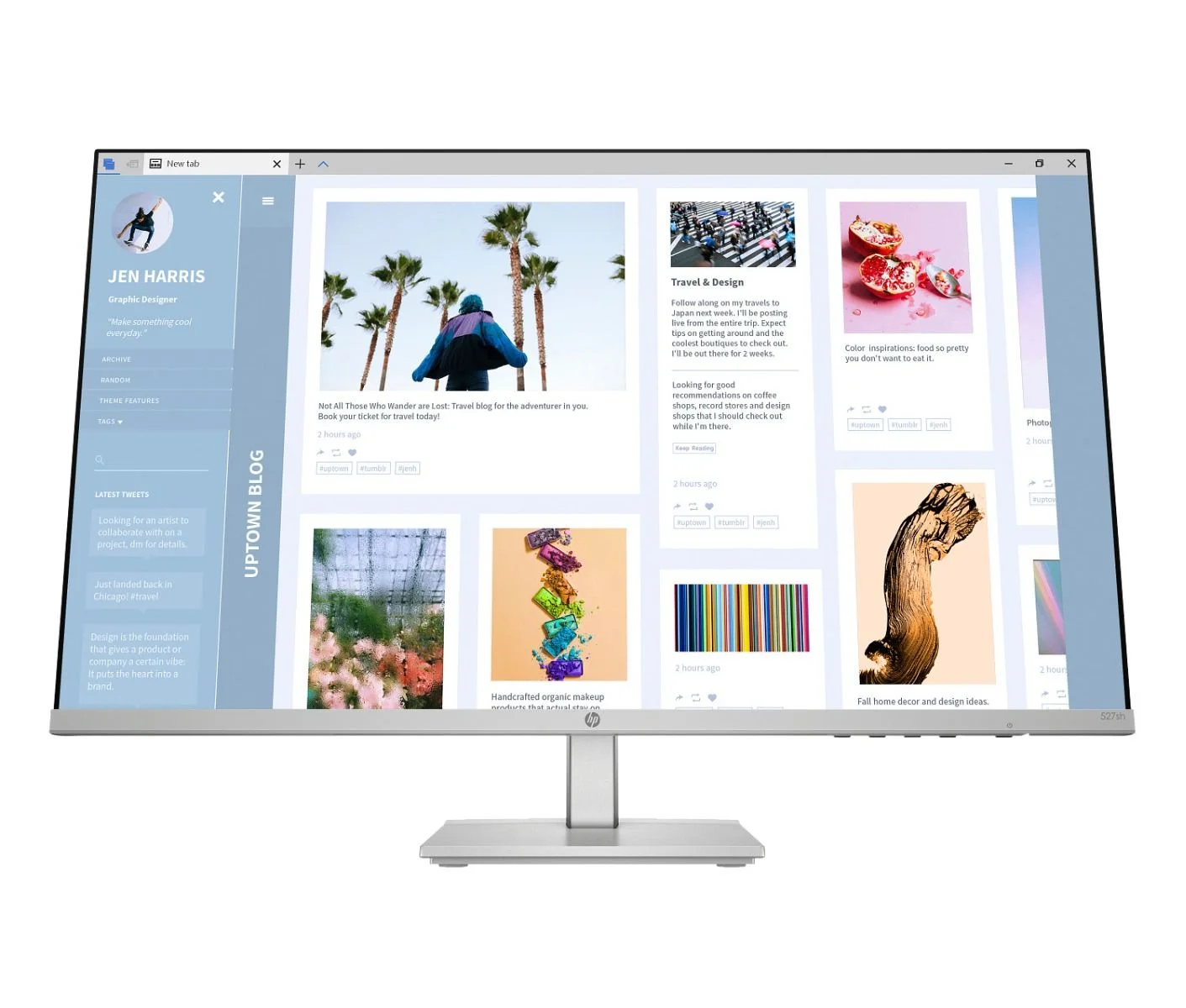 Монитор 27" HP 527SF IPS 1920x1080, 100 Гц, 5 мс, 16:9, 300 кд/м², 2xHDMI, 1xD-Sub, белый/серебристый, черный