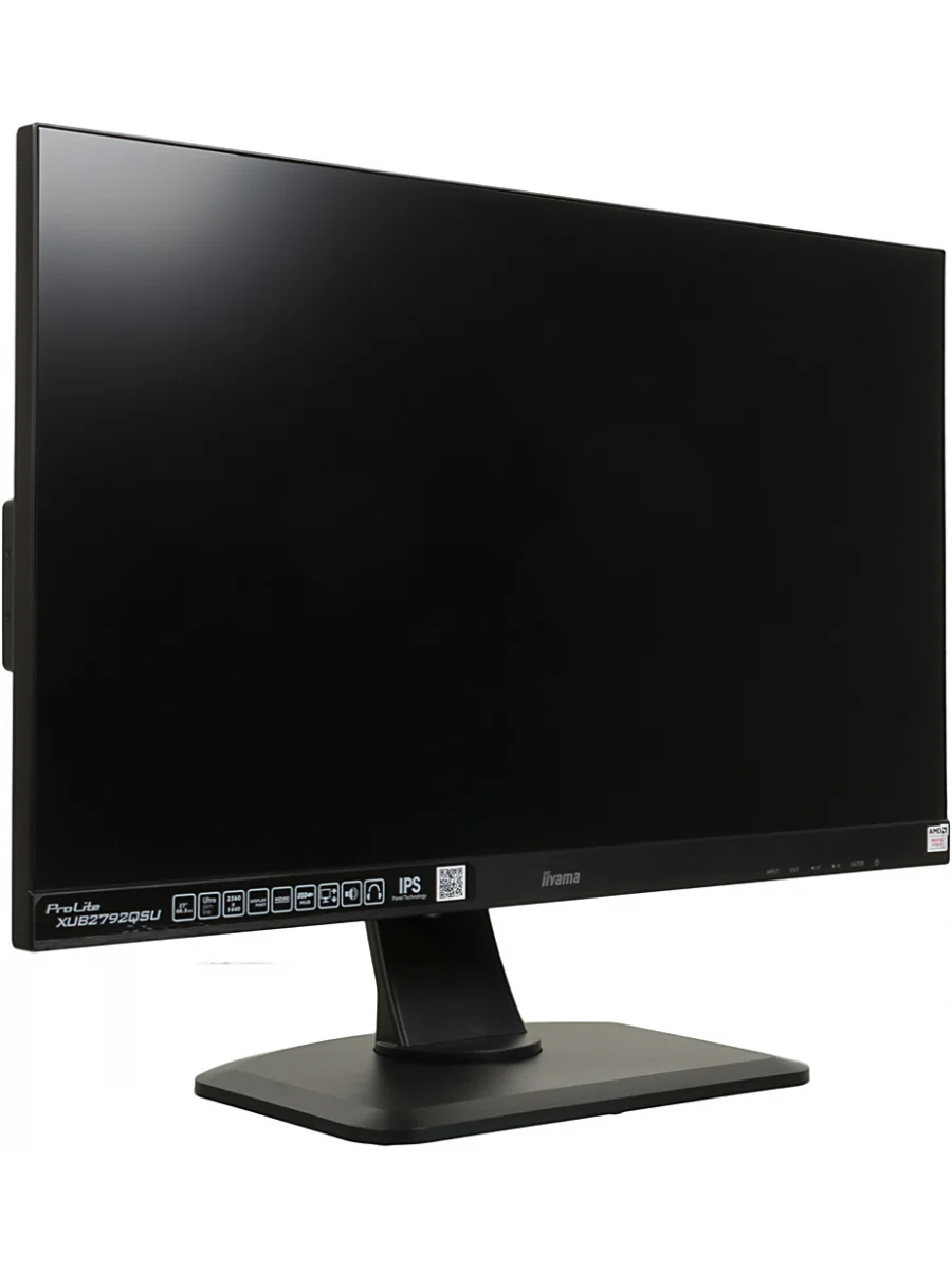 Монитор 27" Iiyama ProLite XUB2797QSN-B2 IPS 2560x1440, 100 Гц, 1 мс, 16:9, 300 кд/м², HDMI 2.0, DP 1.4, 3.5 Jack, USB-C (65 Вт), USB Hub (3x USB 3.0)