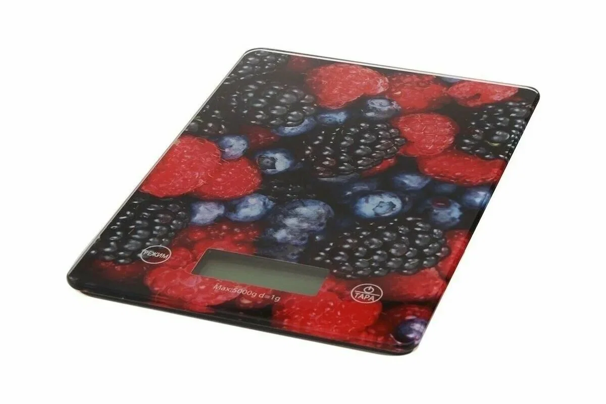 Весы кухонные Добрыня DO-3010E (20*14,5см, 5кг) ягоды