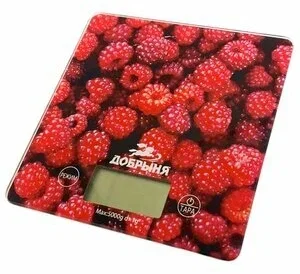 Весы кухонные Добрыня DO-3010E (20*14,5см, 5кг) ягоды
