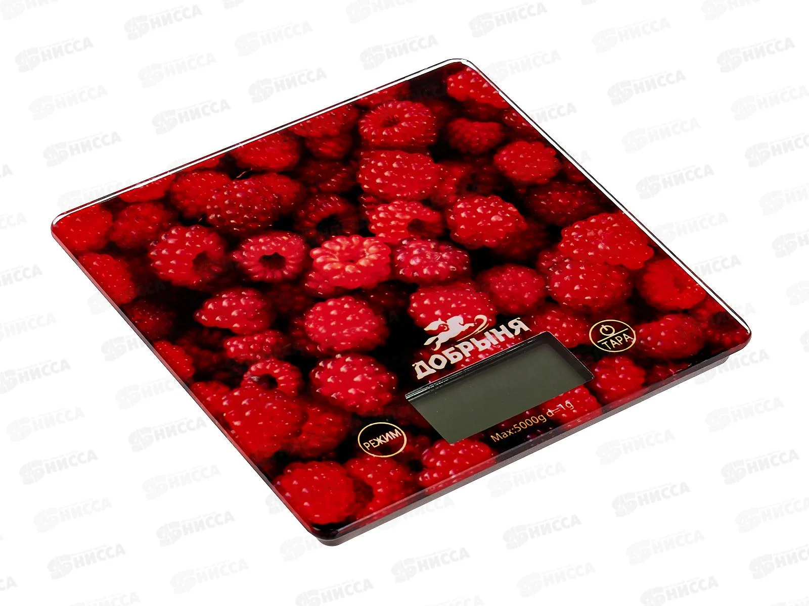 Весы кухонные Добрыня DO-3015A (15x15 см, 5 кг) малина