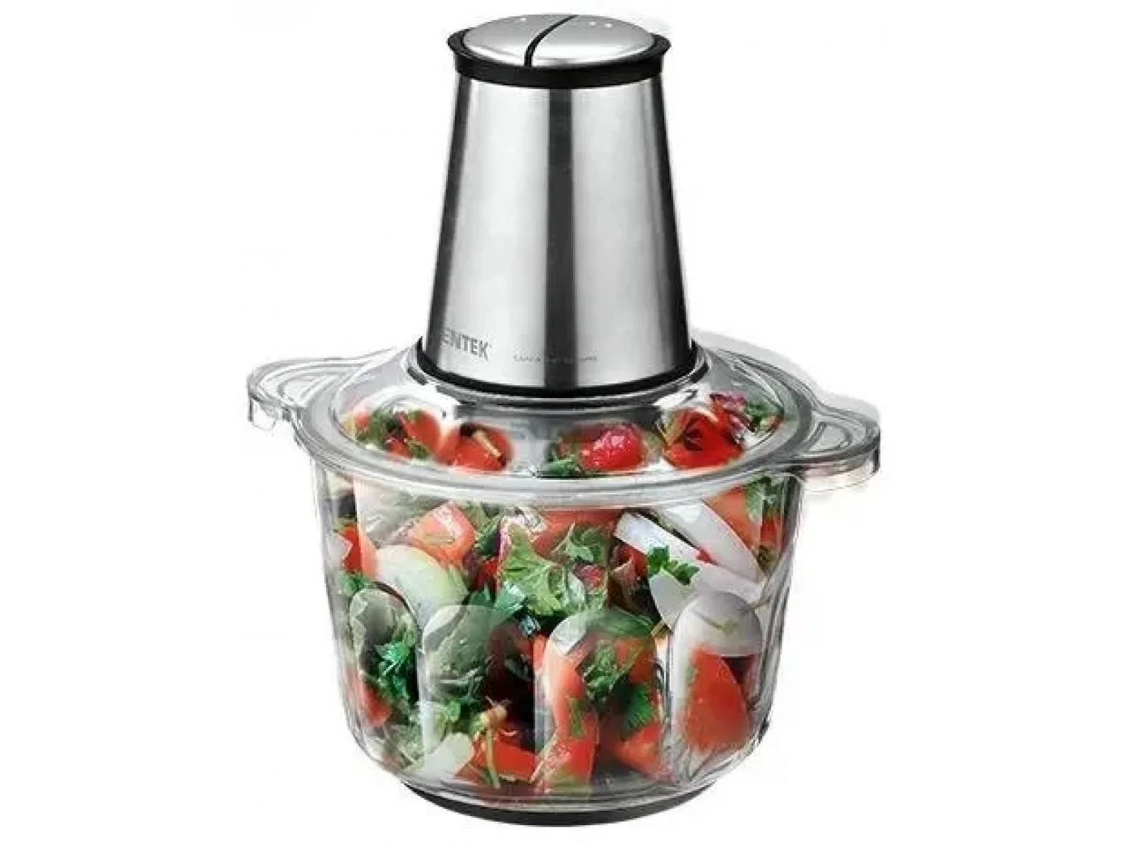 Измельчитель Centek CT-1395 Сталь 600Вт 2 скорости, стеклянная чаша 2,0л, разборные ножи, 4 лезвия