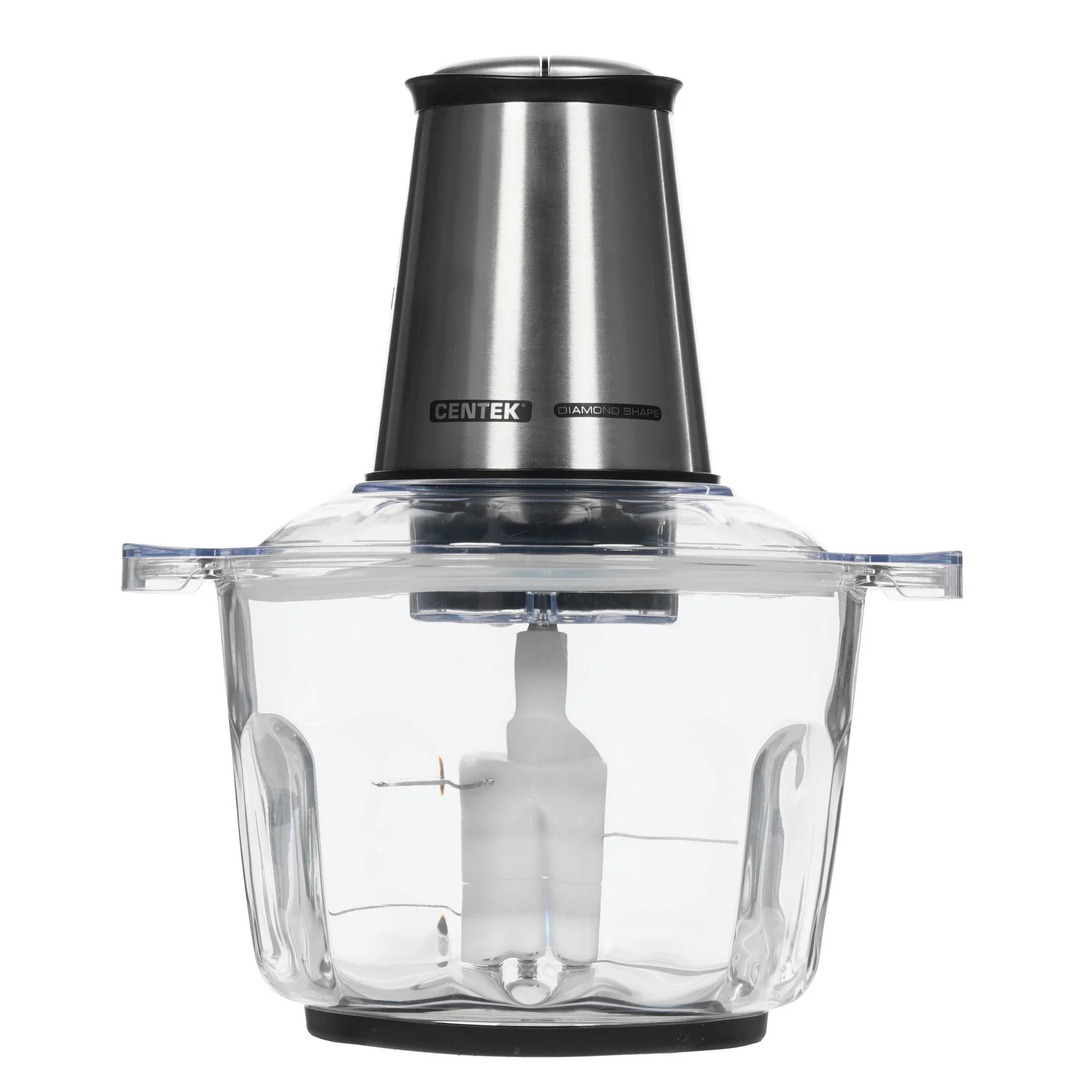 Измельчитель Centek CT-1395 Сталь 600Вт 2 скорости, стеклянная чаша 2,0л, разборные ножи, 4 лезвия