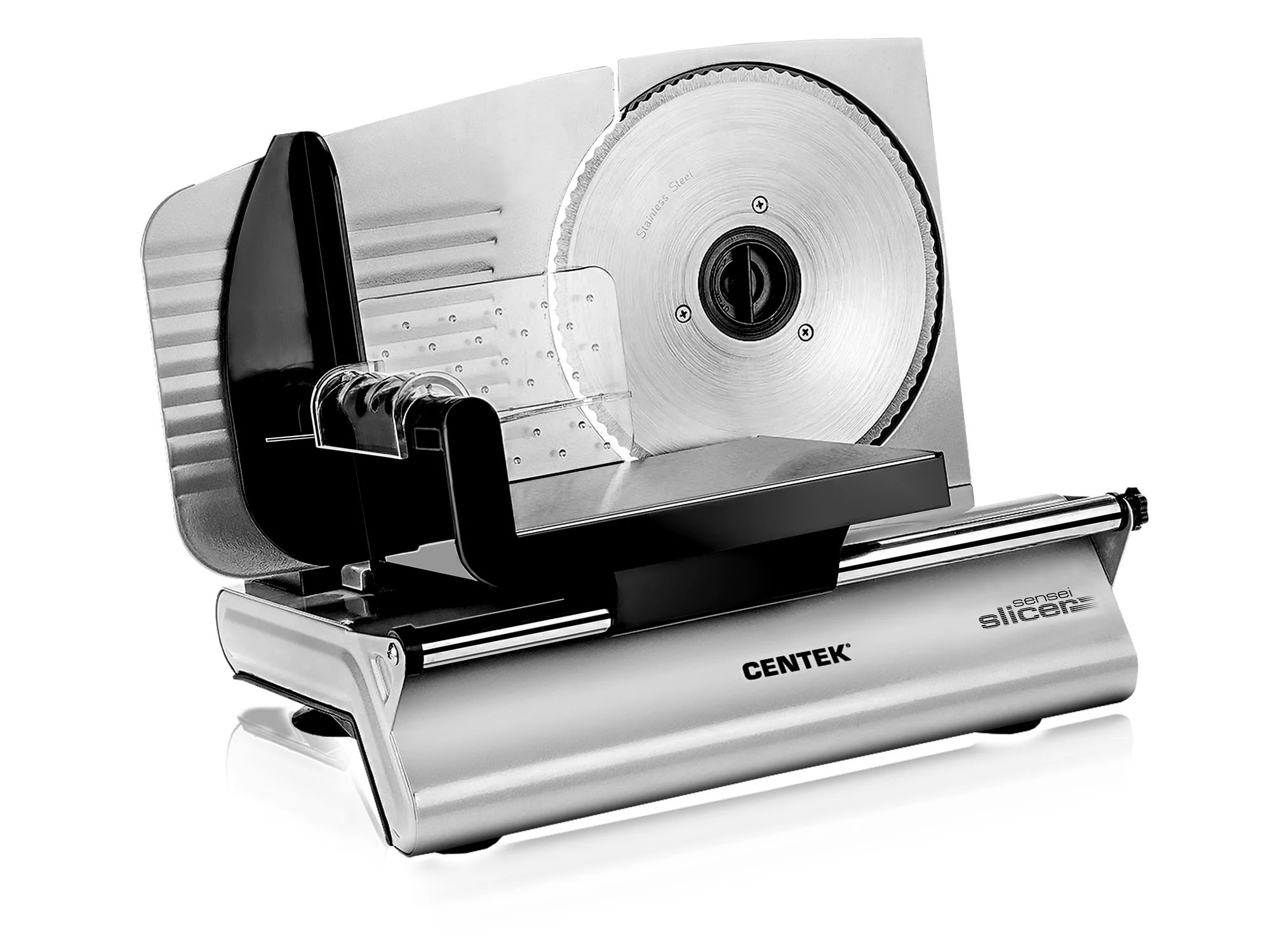 Ломтерезка Centek CT-1380, 150 Вт, толщина нарезки 3-15мм, держатель крайнего ломтика